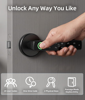 Système de sécurité intelligent pour la maison avec déverrouillage par empreinte digitale, machine à découper les clés, contrôle par application, poignée de porte intelligente pour intérieur