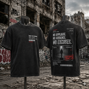 Camisetas para <span class=keywords><strong>hombre</strong></span> con gráfico 'Built in Silence' personalizado, estilo archivo clasificado, vintage lavado, oversize, streetwear, camiseta personalizada - Product Image 3