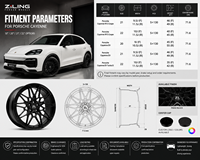 Nuevas Llantas Monobloque Forjadas de Aleación de Aluminio Personalizadas ZL para Cayenne 9Y3 EV Turbo S de 20-22 Pulgadas