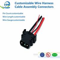 Arnés de Conector de Alimentación de 3 Cables Personalizado, Cable de Cobre Estañado, Cables Rojo y Negro, 1 Metro, para Almacenamiento de Energía Automotriz