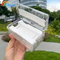 Caja de Reloj Transparente en Forma de Ataúd, Pequeña, en Existencia, Personalizable, Material de PVC Ecológico