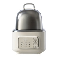 Cuiseur Vapeur Électrique 700ML avec Pot Intérieur en Céramique, 9 Fonctions, 400W, Double Bain-Marie, Programmation 12H pour Usage Domestique et Aliments pour Bébé