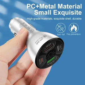 <span class=keywords><strong>Cargador</strong></span> de Coche con 4 Puertos y 20W, Adaptador de Carga Rápida USB QC 3.0 con Doble <span class=keywords><strong>Tipo</strong></span> C para iPhone, Samsung, <span class=keywords><strong>Huawei</strong></span>, Xiaomi - Product Image 4