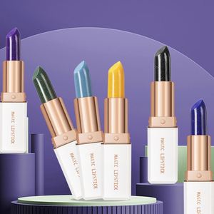 Lápiz Labial Mágico que Cambia de Color, 6 Piezas por Caja, Cambia de Color con la Temperatura, Resistente al Agua, Larga Duración, 8 Horas - Product Image 1