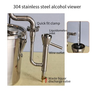 Distillatore Elettrico per Alcol in Acciaio Inox da 15L-25L-33L-50L-70L Distillatore per Brandy con Colonna a 4 Strati con Nucleo in Rame - Product Image 5
