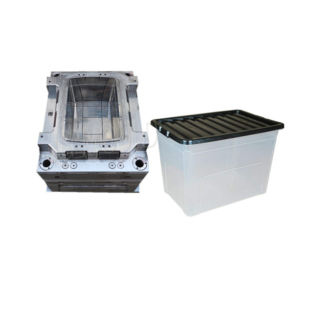 Custom Made New Injection Plastic 80 Litre stackable large storage box mold