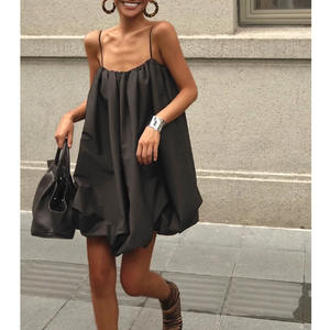 2025 été français élégant noir lâche fronde robe pour femmes - Product Image 5