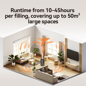 Penjualan langsung dari pabrik 4.5L pelembap udara ultrasonik anti-bocor layar sentuh kabut dingin dan hangat kapasitas besar dengan lampu malam - Product Image 2