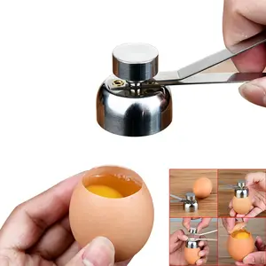 Nuove pratiche forbici per uova in metallo Egg Topper Cutter Shell Opener acciaio inossidabile Boiled Raw Egg Open Creative Kitchen Tools Set