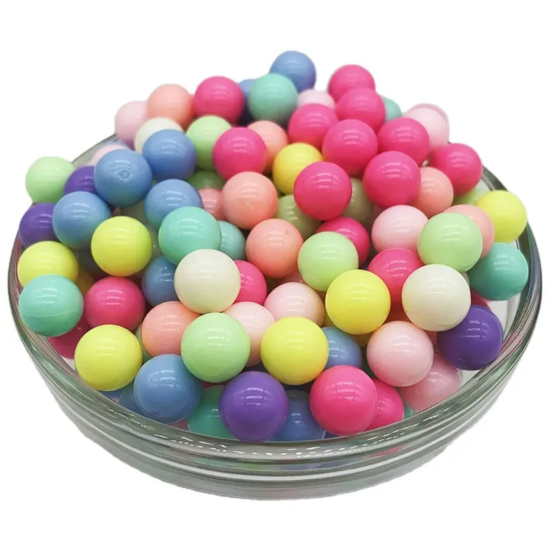 Wholesale Multi-color optional non-porous acrylic solid color beads candy color children's DIY beads 500g/pack