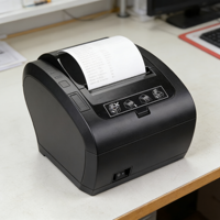 Imprimante de reçus thermique de bureau 80 mm pour le commerce de détail, imprimante de tickets USB/USB+WIFI POS avec tiroir-caisse
