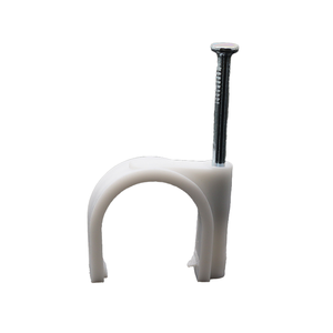 Venta al por mayor Clip de <span class=keywords><strong>cable</strong></span> 7mm Soporte de <span class=keywords><strong>cable</strong></span> redondo Clip de <span class=keywords><strong>cable</strong></span> de metal PE 16mm - Product Image 1