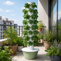Tour de culture hydroponique certifiée CE à 10 niveaux, avec prise standard EU/UK, pour jardin vertical intérieur/extérieur, idéale pour la culture de légumes