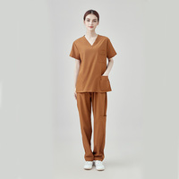 Chemise de gommage extensible à la mode de couleur foncée personnalisable chemisier médical tissé pour uniforme clinique dentaire avec logo