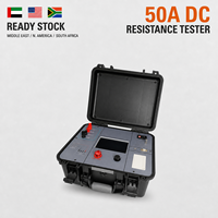 Comprobador de Resistencia de CC Portátil de 50A para Pruebas de Bobinado, Ohmímetro Digital de Baja Resistencia con Impresora Térmica