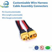 Kabel Harness Konektor XT30 XT60 XT90 Male Female 600V Berlapis Timah Tembaga Berisolasi Nilon 200mm untuk RC FPV Baterai Lipo 2 Pin