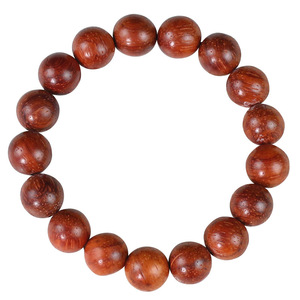 <b>Red</b> Sandalwood Prayer Beads 12mm 17 Beads Single Strand <b>Bracelet</b> Religious Ceremony Unisex Jewelry - Product Image 5