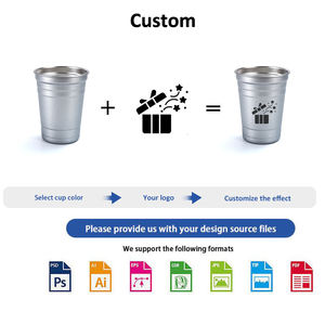 Gobelet en aluminium réutilisable personnalisé pour boissons froides, idéal pour les fêtes, la bière, le café, les activités de plein air, recyclable, 12 oz, 33 oz - Product Image 6