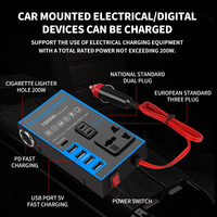 Convertisseur de courant multifonctionnel haute puissance 12-24V pour voiture VW Passat, chargeur avec ports USB-A/USB-C (PD), 4 ports allume-cigare SCP