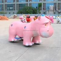 Marcher Hippo Ride Haute Simulation Animal Ride Machine Enfants À Piles Prince Moto Pour 2 Coureurs Parc D'attractions