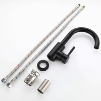 SUS304 acier inoxydable classique noir mitigeur robinet de lavabo monté sur le pont eau chaude et froide cuisine et salle de bain robinet usage domestique