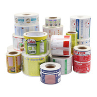 Étiquettes personnalisées avec logo, adhésif permanent, imperméables, en PET, autocollants ronds en rouleau, étiquettes d'emballage pour bougies et travaux manuels