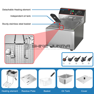 Bán Buôn 2500W 6 Lít Điện Sâu Khoai Tây Chiên Chiên Thương Mại Chó Ngô Cá Nồi Chiên Máy Cho Doanh Nghiệp - Product Image 6