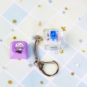 Botón de Teclado de Plástico Estilo Anime con Interruptores Luminosos Antiestrés, Llavero Personalizado con Logotipo, Clicker Fidget para Regalos de Bienvenida - Product Image 1