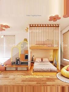 Letto per bambini in legno massello con scivolo, completamente personalizzabile per la cameretta delle bambine, con contenitore, con possibilità di alternanza tra letto superiore e inferiore. - Product Image 4