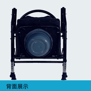 Folding Commode Chair Adjustable Backrest Hospital Chair For Elderly With <b>Foam</b> <b>Padding</b> Foldable Design - Product Image 3