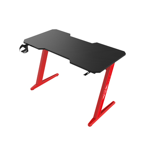 Vente en gros d'usine lumière LED RVB <span class=keywords><strong>bureau</strong></span> de joueur en forme de Z <span class=keywords><strong>noir</strong></span> jambe <span class=keywords><strong>rouge</strong></span> simple salle de jeux ordinateur <span class=keywords><strong>bureau</strong></span> de jeu - Product Image 1