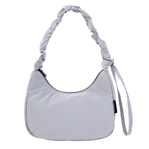Sac à bandoulière gris simple et tendance, fermeture éclair, 7 pouces, léger, en tissu recyclé polyester, marque SENDA, pour l'extérieur - Product Image 1