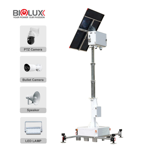 Tour de surveillance solaire BIGLUX HiGUARD, caméra de sécurité autonome 24/7, vision nocturne, grand angle, capteur CMOS, carte SD, audio bidirectionnel - Product Image 1