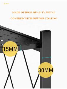 Étagères de rangement à roulettes pliantes pliables à 3/<span class=keywords><strong>4</strong></span>/5 étagères robustes pour garage cuisine boulangers placard support pliable - Product Image 5