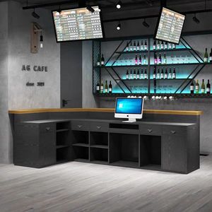 Meja <span class=keywords><strong>Bar</strong></span> kayu LED Modern kustom tahan air fitur ramah lingkungan untuk klub malam <span class=keywords><strong>Bar</strong></span> hotel Mall-furnitur komersial - Product Image 4