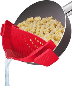 Passoire ronde pliable en silicone, résistante à la chaleur, écologique, à clipser pour la cuisine - Product Image 1