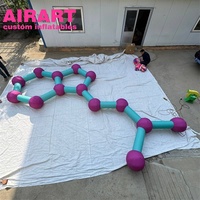 Produit de décoration de tissu de boule d'ADN gonflable réaliste pour les accessoires d'enseignement