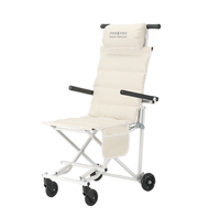 Chaise pliante portable d'extérieur avec roues, fauteuil roulant léger et grand format, chariot de marche pour sites touristiques