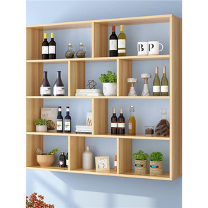 Étagère murale moderne pour bouteilles de vin, en bois, pour le salon, le bar à domicile, avec une capacité de 10 à 19 bouteilles - Product Image 5