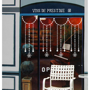 Autocollant de fenêtre à fleurs de noël, 35x50cm, en PVC, imperméable, décoration de vacances, pour salon, chambre à coucher, magasin, mur en verre, DLX1005 - Product Image 2