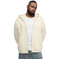 Sweat à capuche zippé oversize en maille pour homme, coupe ample, style décontracté, idéal pour le streetwear et le quotidien