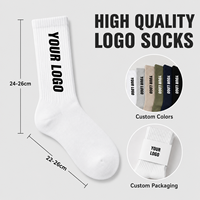 Chaussettes de sport en coton personnalisées de haute qualité pour hommes et femmes, chaussettes à logo personnalisé tricotées