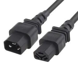 Wholesale High Quality IEC C13 C14 C19 C20 C21 18/16/14AWG Blue/Red/Black Connector Power Cord