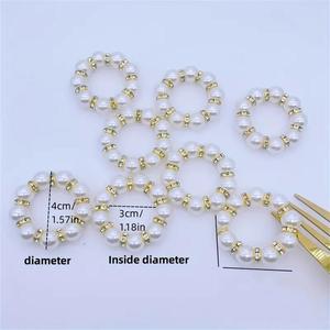 Anneau <span class=keywords><strong>de</strong></span> <span class=keywords><strong>serviette</strong></span> perlé fait main, boucle <span class=keywords><strong>de</strong></span> nappe DIY, anneau <span class=keywords><strong>de</strong></span> <span class=keywords><strong>serviette</strong></span> en papier en gros pour la Saint-Valentin - Product Image 6