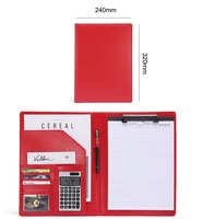 Carpeta de Documentos A4 Personalizada, Carpeta de Cuero con Calculadora, Carpeta con Clip para Gerentes, Portafolio Ejecutivo para Conferencias