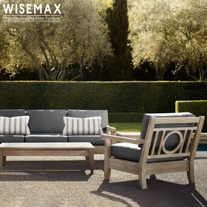 WISEMAX FURNITURE Mobili <span class=keywords><strong>da</strong></span> Esterno di Alta Gamma Divano Relax in Legno di Teak <span class=keywords><strong>con</strong></span> <span class=keywords><strong>Schienale</strong></span> Speciale e Cuscino <span class=keywords><strong>per</strong></span> <span class=keywords><strong>Giardino</strong></span> - Product Image 1