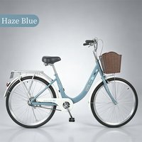 Vélo de ville rétro de haute qualité pour femme, 26 pouces, avec panier avant et porte-bagages arrière, idéal pour les jeunes filles