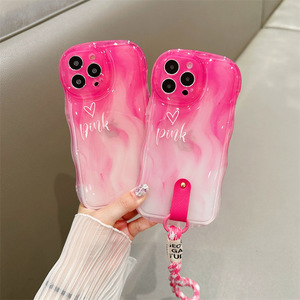 Custodia per cellulare <span class=keywords><strong>rosa</strong></span> con cinturino da polso in tessuto <span class=keywords><strong>rosa</strong></span> per <span class=keywords><strong>iphone</strong></span> 11 <span class=keywords><strong>12</strong></span> 13 14 Plus Pro Max custodia per telefono per ragazze - Product Image 1
