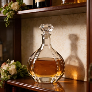 Bouteille en verre haut de gamme transparente avec sérigraphie, <span class=keywords><strong>vide</strong></span>, pour whisky, vodka, gin, liqueur, avec <span class=keywords><strong>bouchon</strong></span> – Offre spéciale - Product Image 4