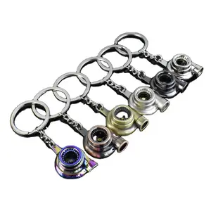 Promotional Creative Custom High Quality Car Modification Turbocharging Metal Key Chain For Decoration